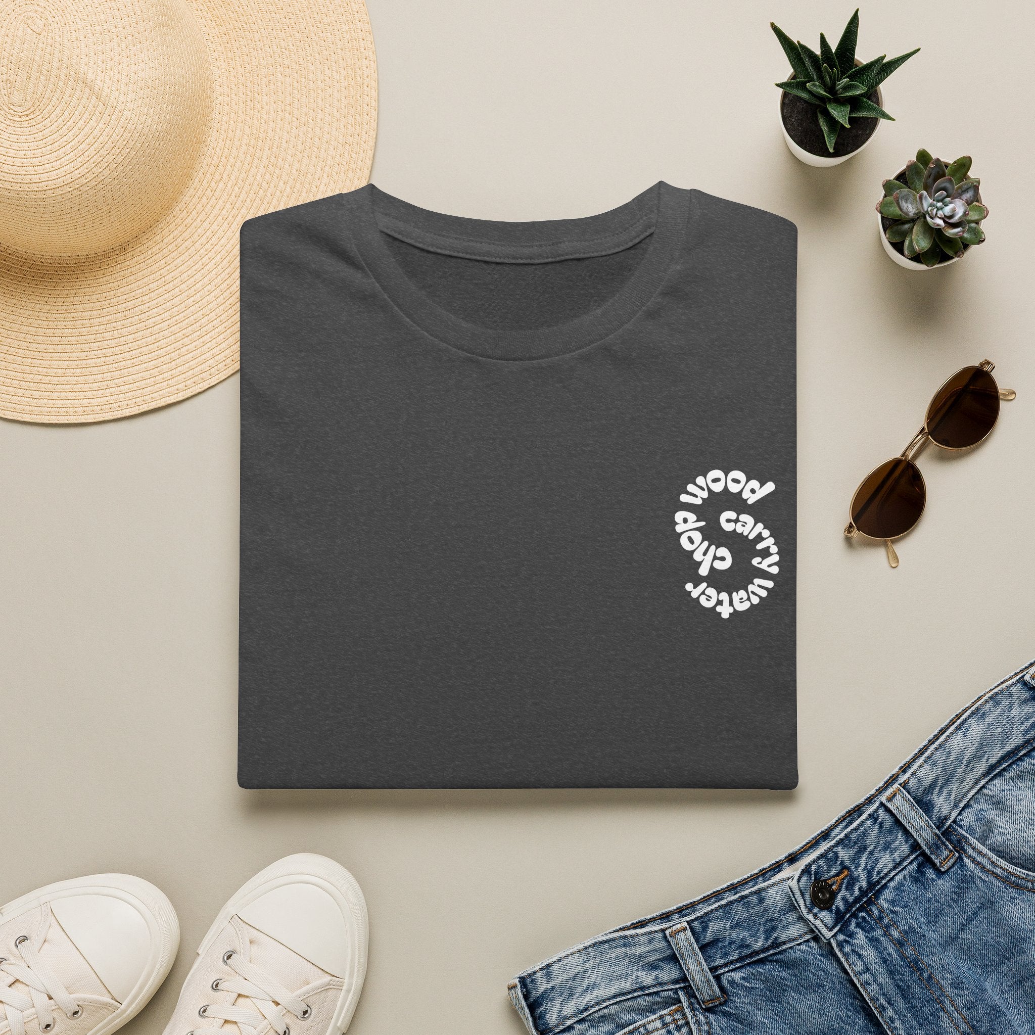 Chill Vibes T-Shirt — 'Water, Earth, Air, Fire' Circle Graphic