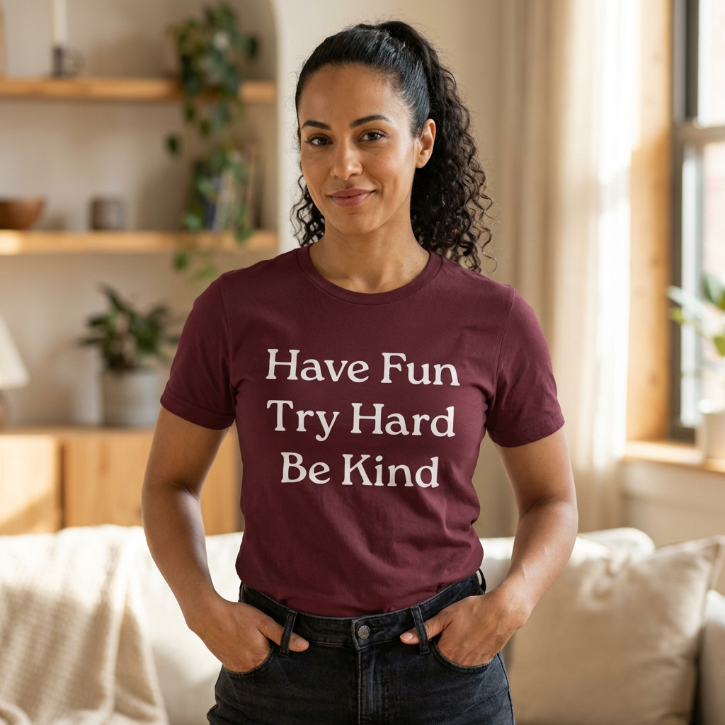 Have Fun Try Hard Be Kind T‑Shirt