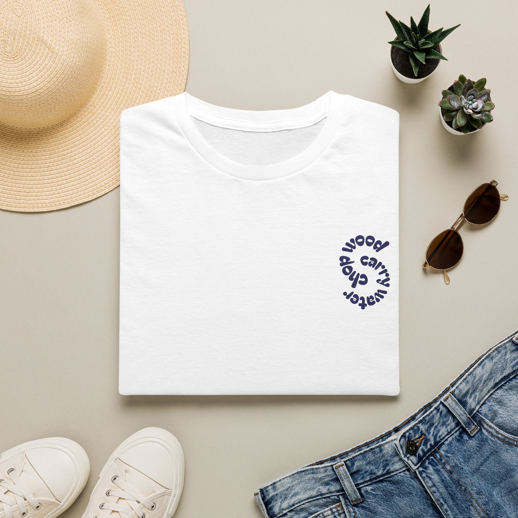 Chill Vibes T-Shirt — 'Water, Earth, Air, Fire' Circle Graphic