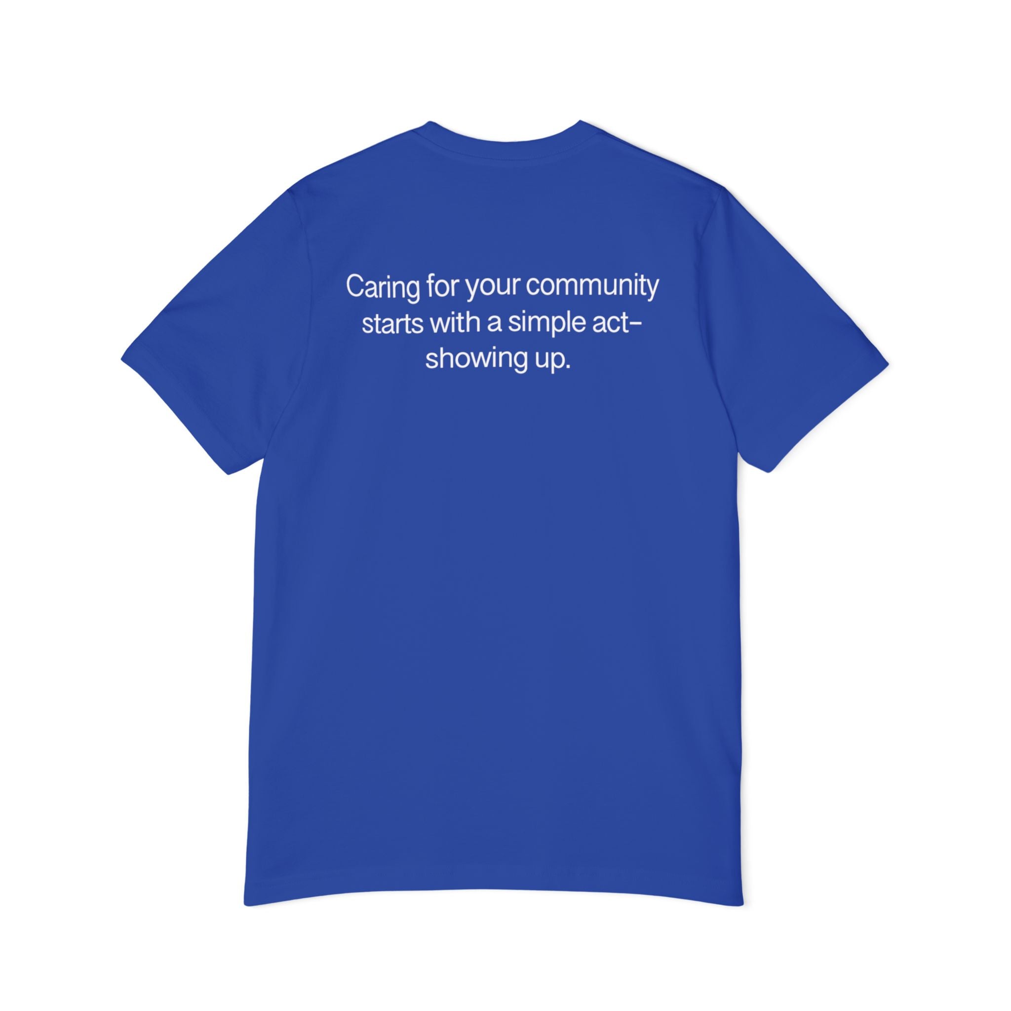 Show Up T-Shirt — Minimalist 'show up' Front & Inspirational Back Tee (Made in the USA Shirt)